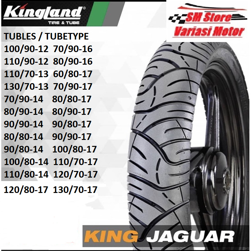 BAN kingland king land TUBLES / TUBETYPE RING 12 13 14 17 MOTOR MATIC BEBEK KING JAGUAR 100/90-12 11