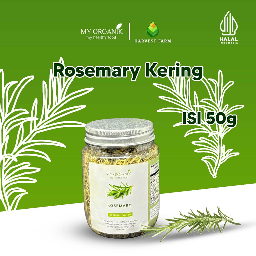 

My Organik Daun Rosemary Kering Bubuk Rosemery Rosmery Bubuk Dried Rosemary Premium