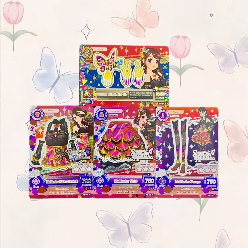 Aikatsu Premium Spicy Ageha Multicolor Set Ran Shibuki