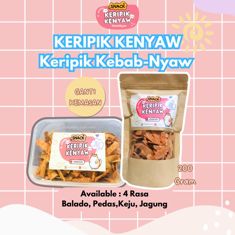 

Keripik Kulit Kebab Kenyaw 200g [Berikan Ekstra Packing atau bubble wrap]