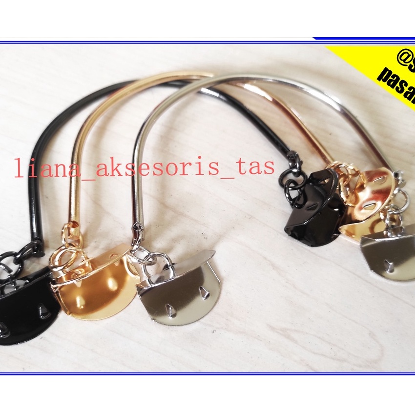 HJ6 HANDLE TAS BESI JEPIT  1 PASANG  GAGANG TAS BESI IMPOR