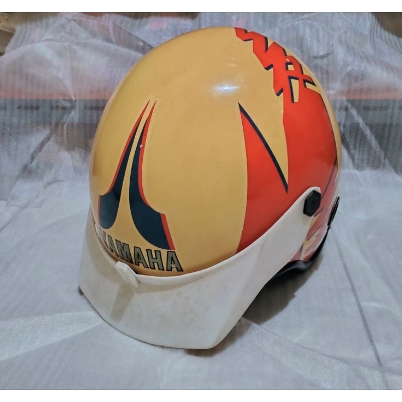 Helm jadul Yamaha RX king Cream Merah Original
