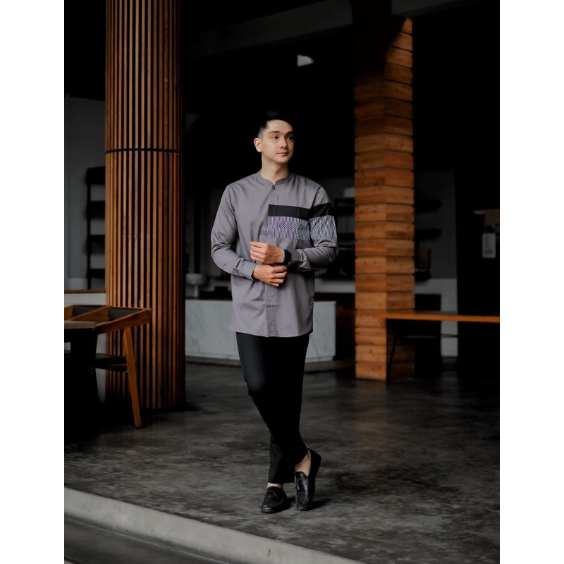 baju muslim pria TRZ lengan panjang kemko 02