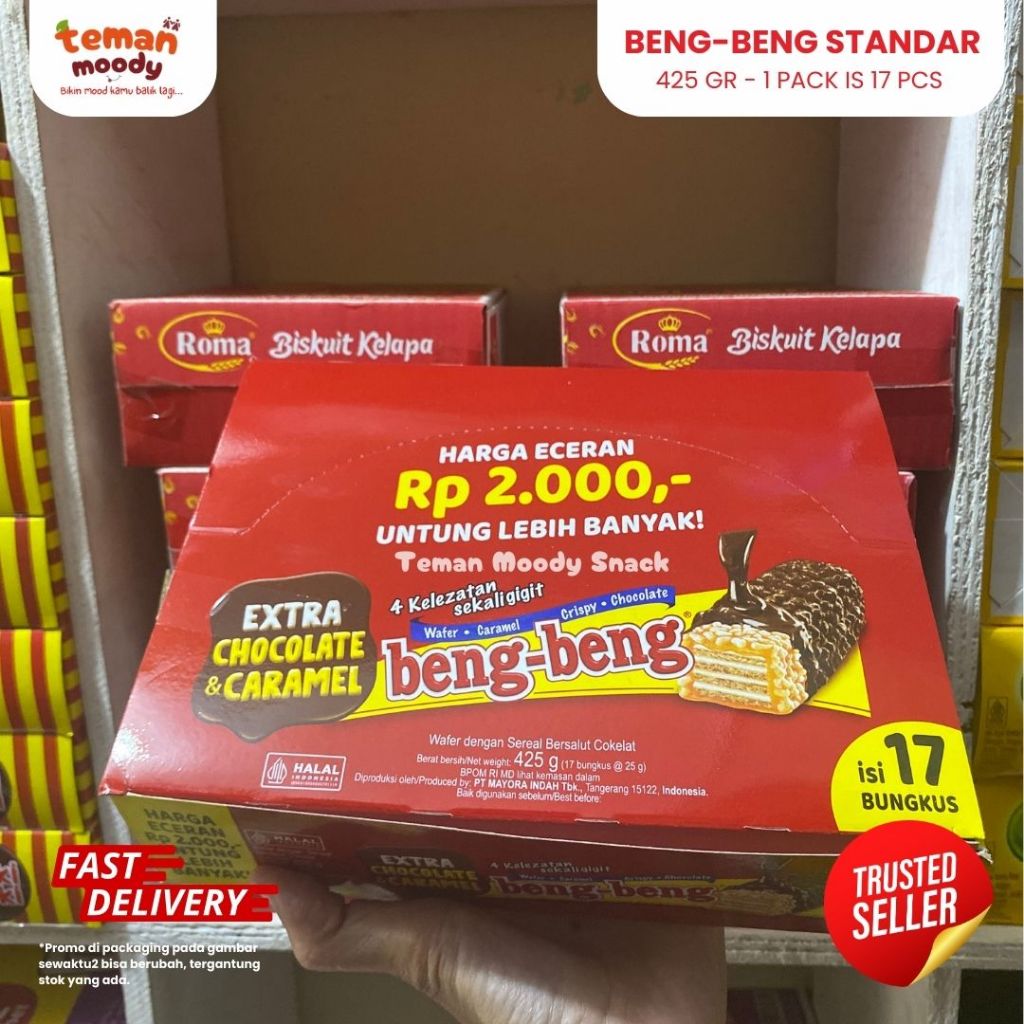 

Beng-Beng Wafer Chocolate Regular / Maxxx - (HARGA PER BOX isi 17/12 pcs @25gr / 32gr)