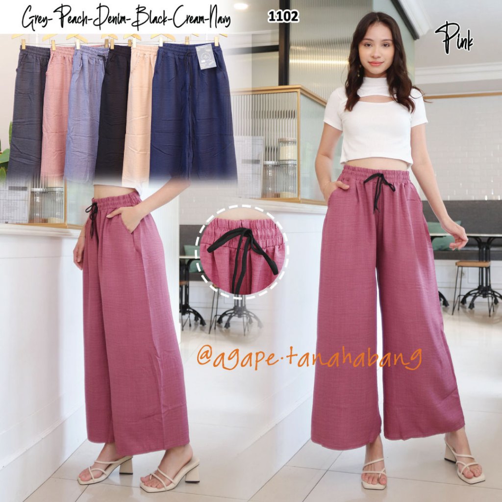 ying - celana kulot 1102 - celana fashion import wanita - celana kulot panjang