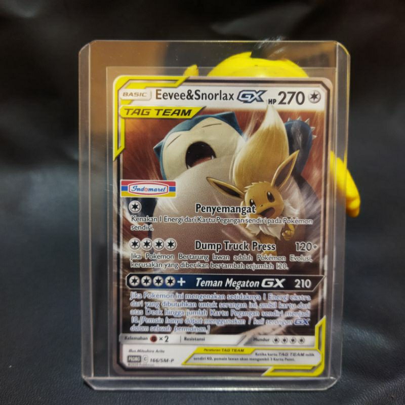Eevee & Snorlax GX Promo Card Indomaret original Pokemon TCG Indonesia