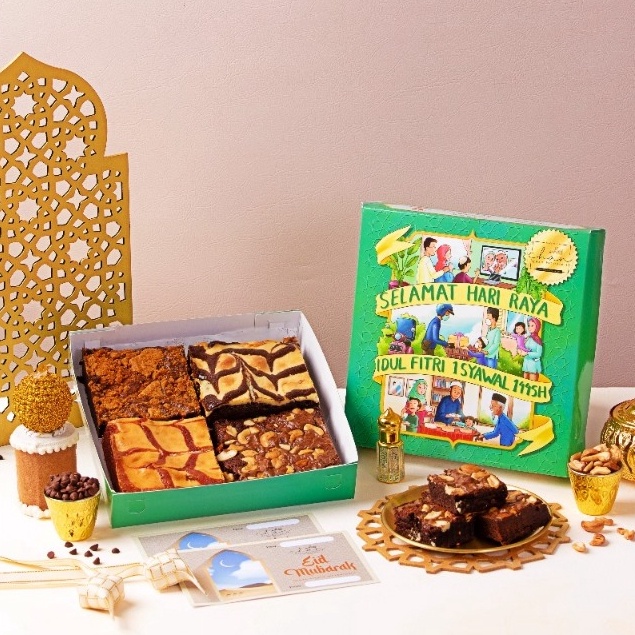 

HOT PROMO Brownies Mix Premium Chan Patisserie Hampers Kue LebaranEid MubarakIdul Fitri Size 2x2cm