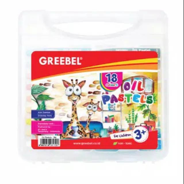 

GROSIR Greebel Kids Crayon Oil Pastels 18 Warna