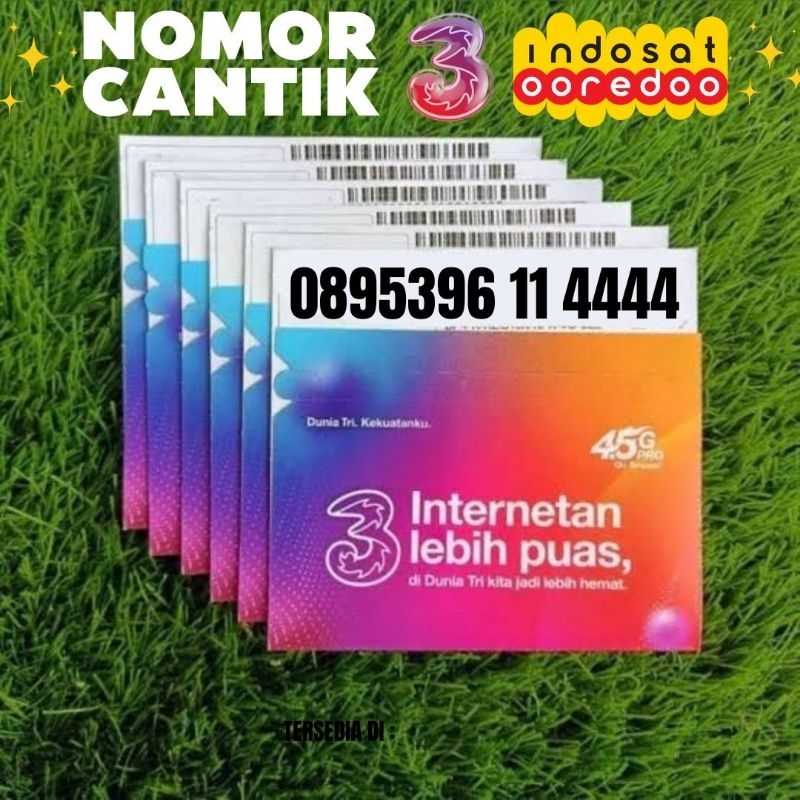 Nomor Cantik Indosat Tri 0895396 11 4444