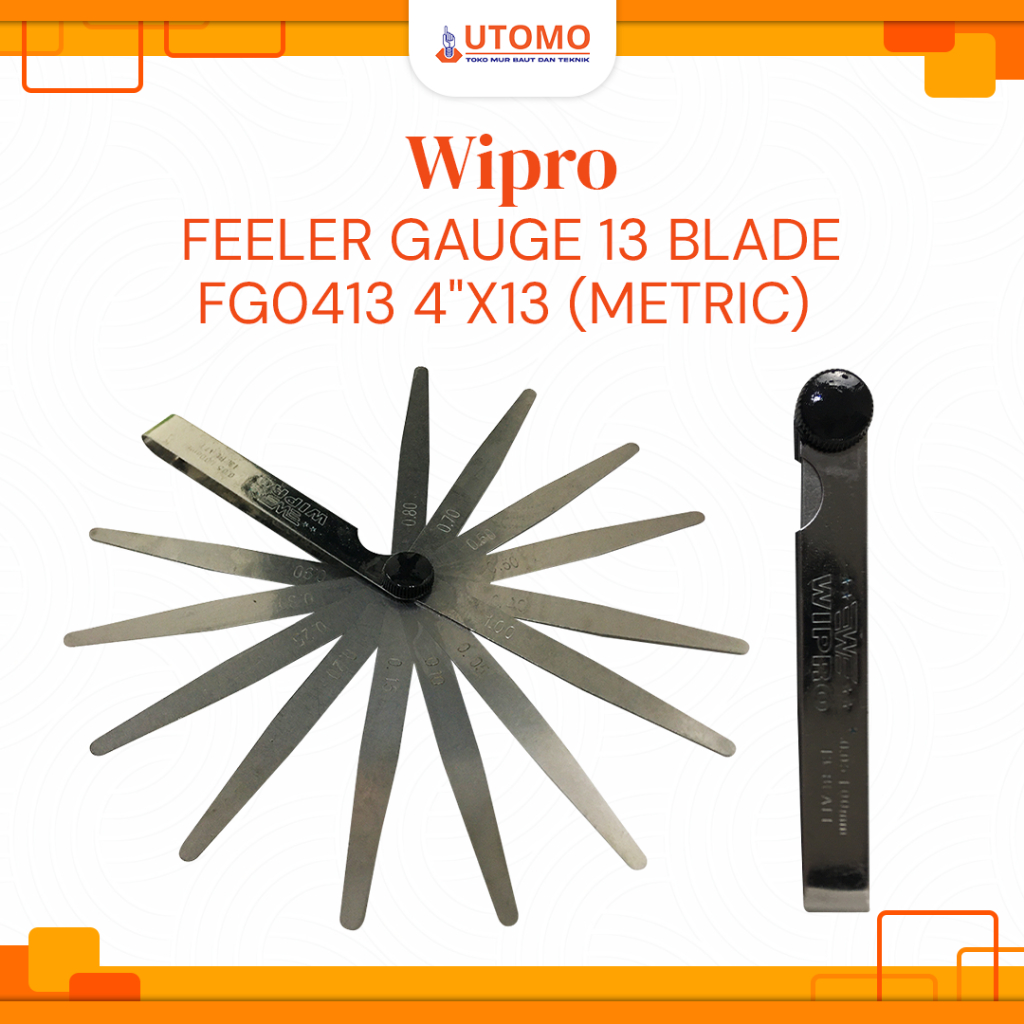 WIPRO  Feeler Gauge FG-0413 Wipro 13 Blades - Fuller Gauge