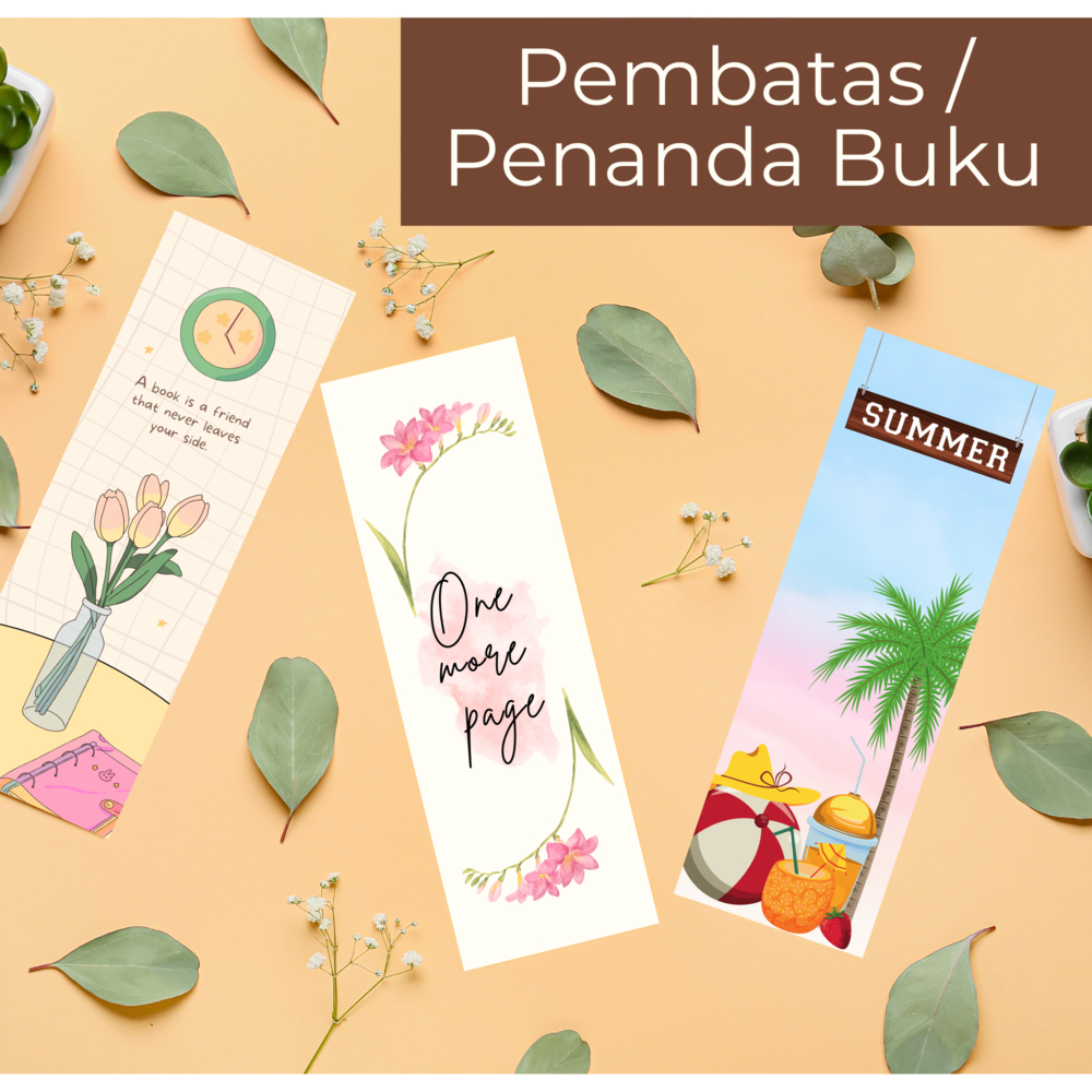 

[10 PCS] Pembatas Buku Premium / Pembatas Buku Premium Kertas Tebal / Bookmark Penanda Buku 1 Sisi