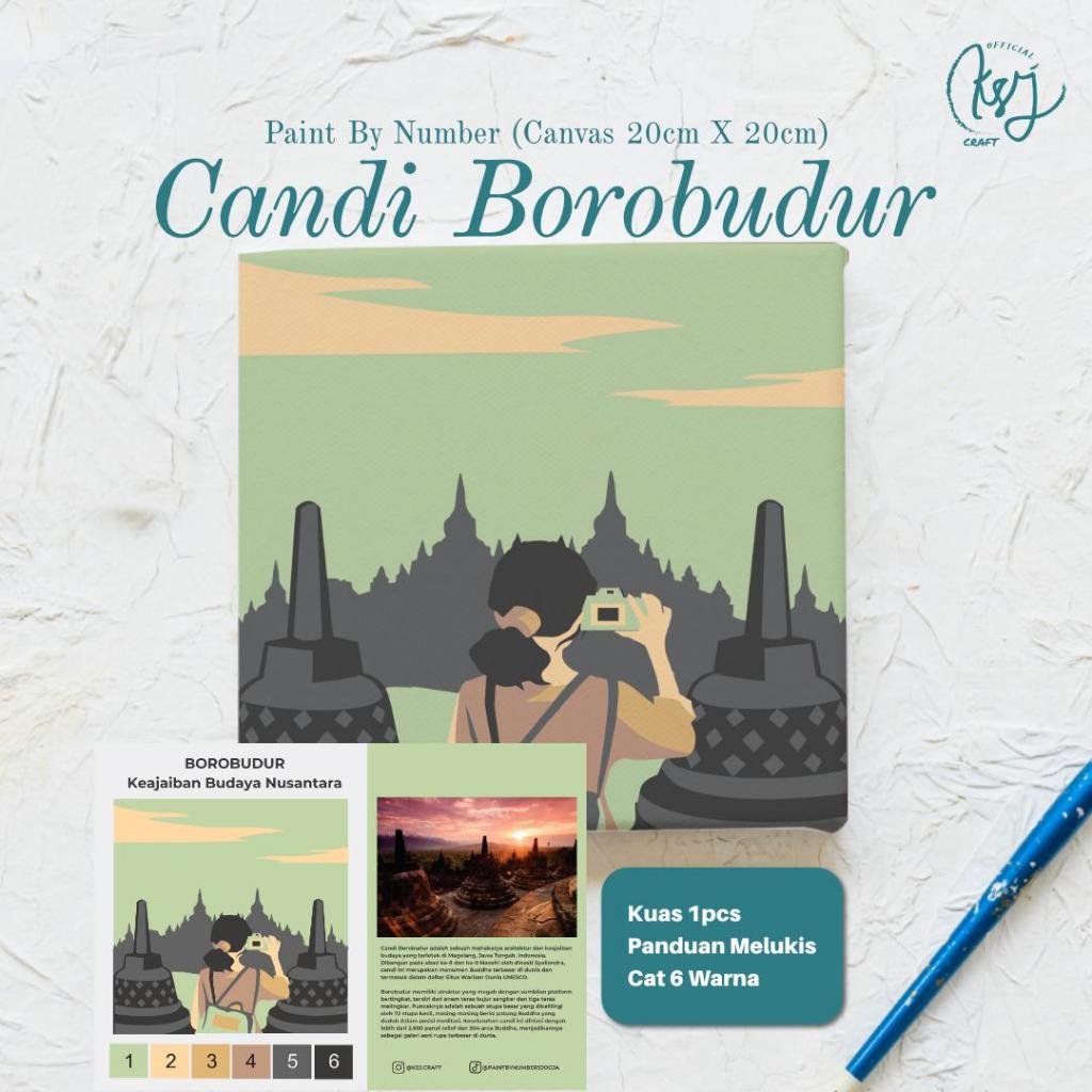 

Paint by Number KIT - Landmark Series 20x20cm | Candi Borobudur