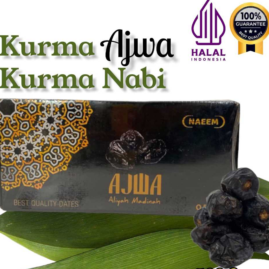 

Kurma Ajwa 1kg Kurma Madinah 1kg/ Kurma Nabi Asli 100% Saudi Premium