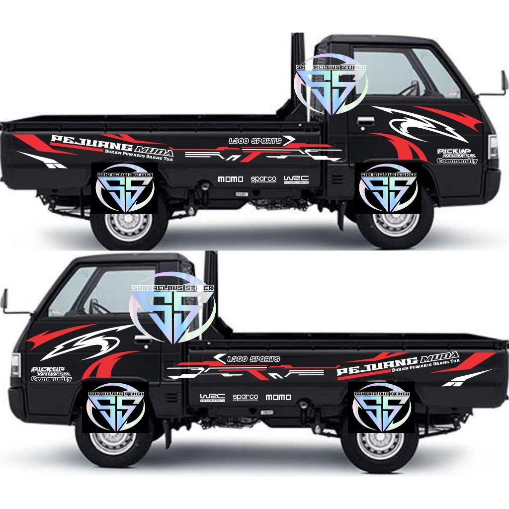 Stiker Cutting Mobil Pickup Mitsubishi L300 Stiker Bos Muda Stiker Variasi Mobil Pickup L300