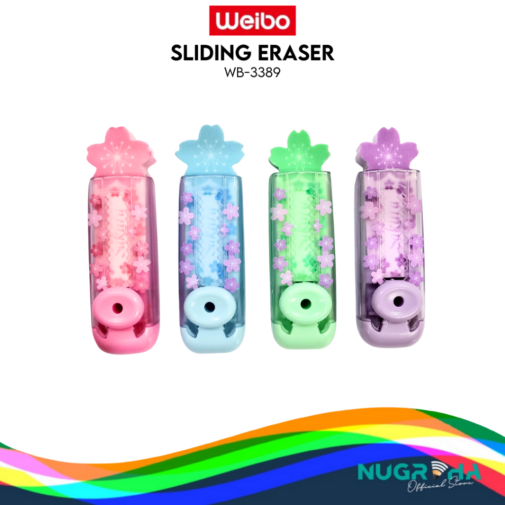 

WEIBO 3389 PENGHAPUS PENSIL MEKANIK SLIDING ERASER SAKURA LUCU ANAK