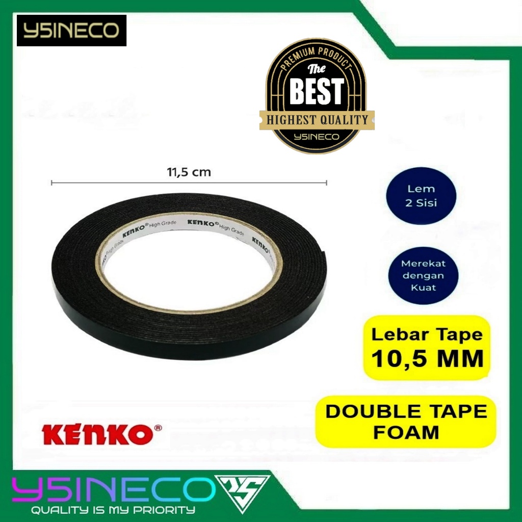 

Double Tape Foam Hitam Hijau 10.5MM/SPONGE TAPE/MOUNTING TAPE/SELOTIP BUSA/Dobel Tape Bolak Balik Hijau