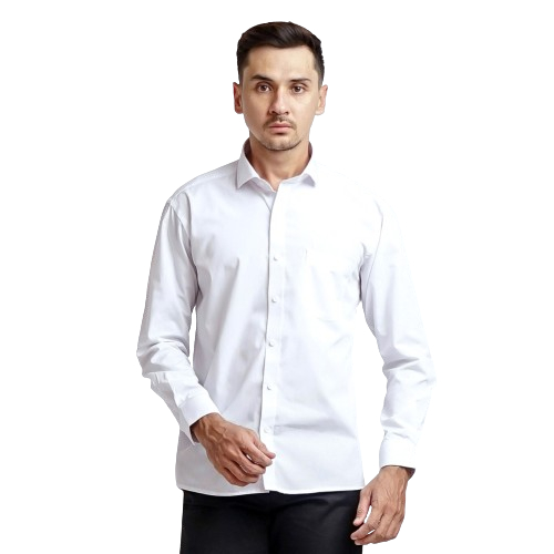 Kemeja Boss Pria Polos Formal Slimfit Kemeja Pria Lengan Panjang Putih