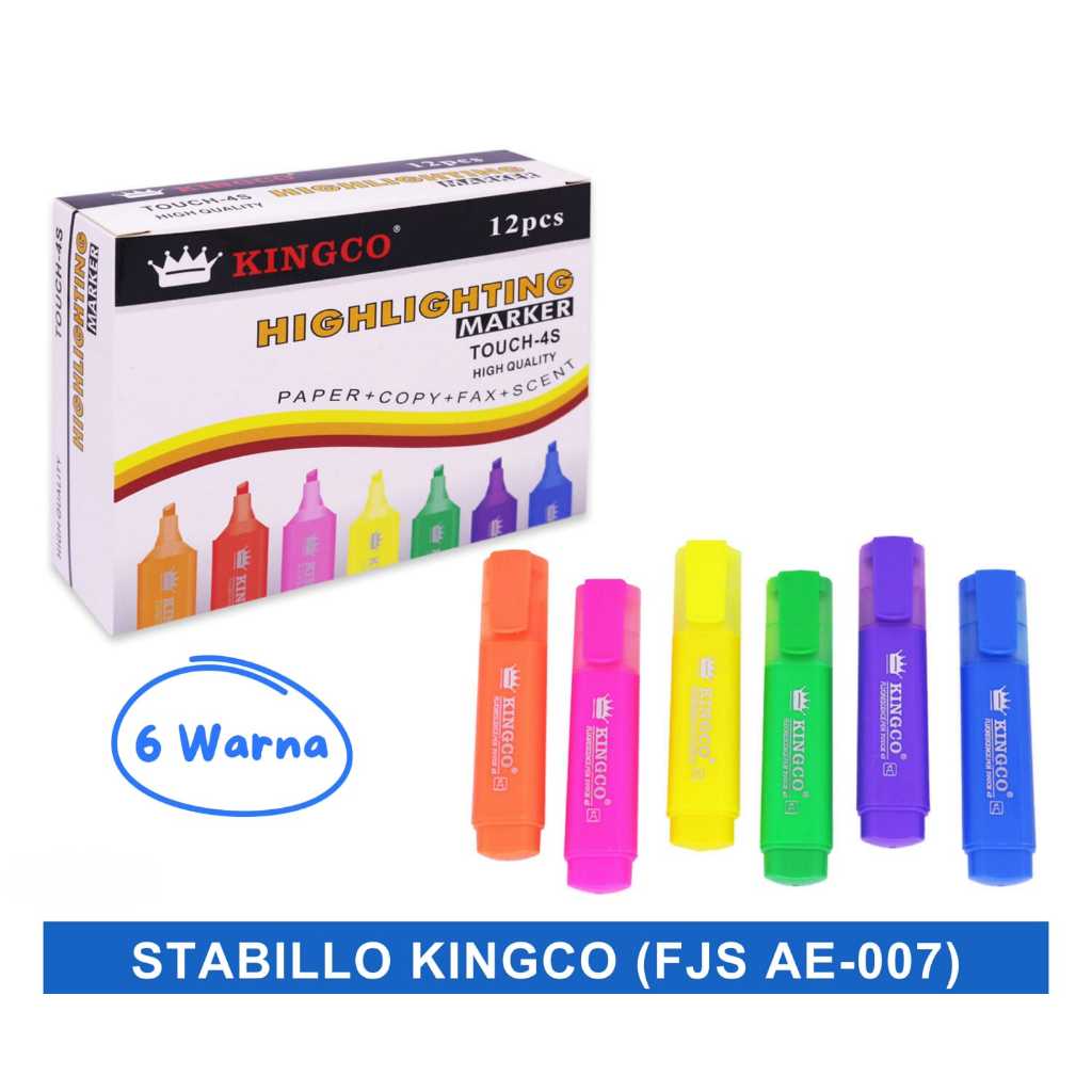 

Stabillo/ Highlighter Pen/ Penanda Warna Warni Kingco