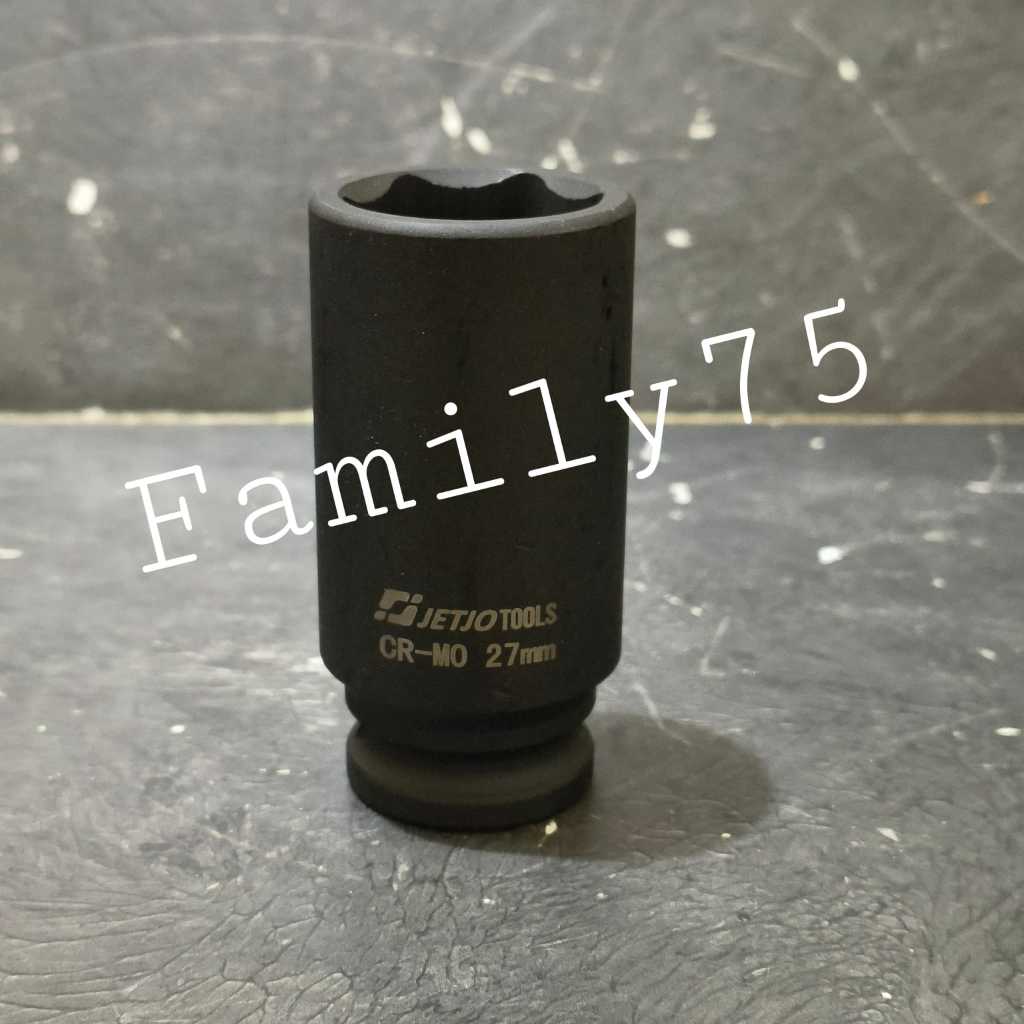 Mata sok impact panjang DR 1/2" 27mm Socket Kunci shock 27 MM Long