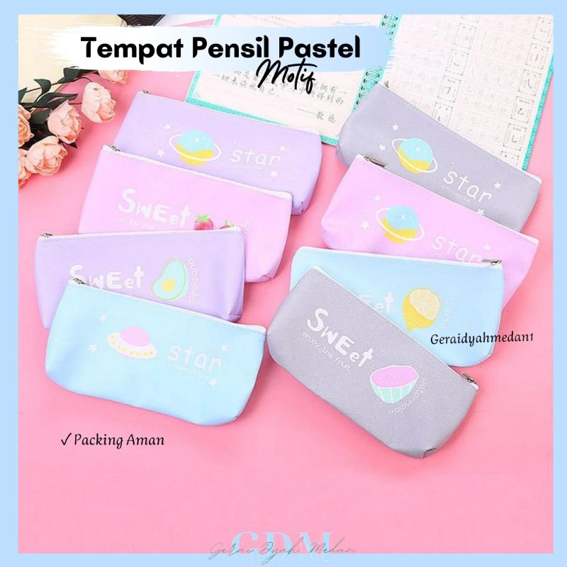 

Tempat Pensil Alat Tulis Pastel Motif