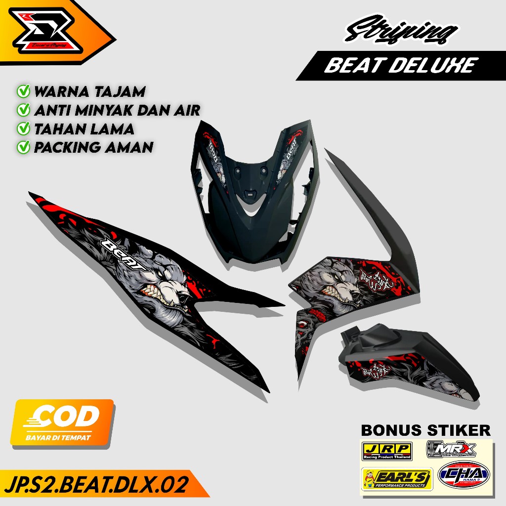 Stiker Beat Deluxe 2020 2021 2022 2023 Sticker Striping Beat Fi New Cbs Iss Street Racing (JP.S2) 02