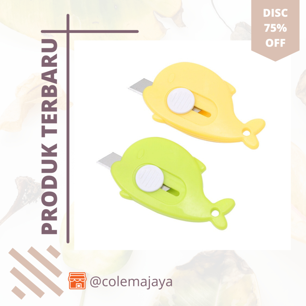 

Pisau Cutter Mini Motif Lumba-Lumba – Super Tajam & Portable|PISAU KATER PACKING