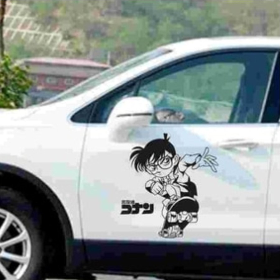CUTTING STICKER PINTU MOBIL DETECTIVE CONAN STIKER MOBIL KEREN