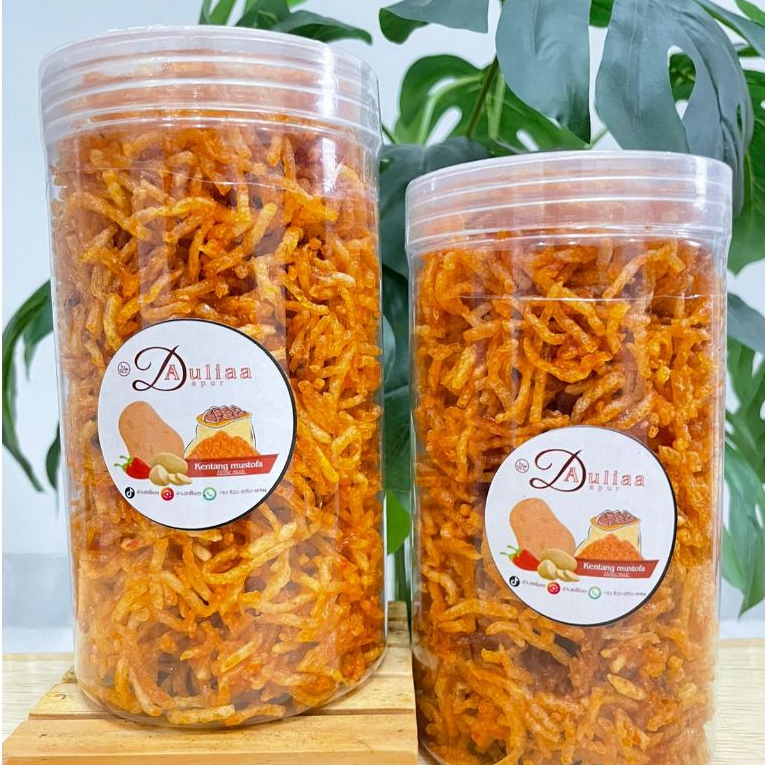 

[Paket beli 2] Kentang mustofa toples 1000ml mustofa kering pedas manis untuk lauk makan kriuk