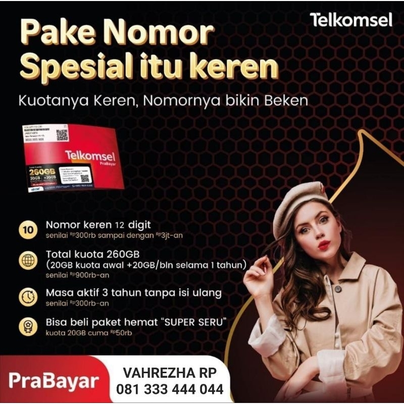 NO TELKOMSEL 10 DIGIT (KONDISI BARU)