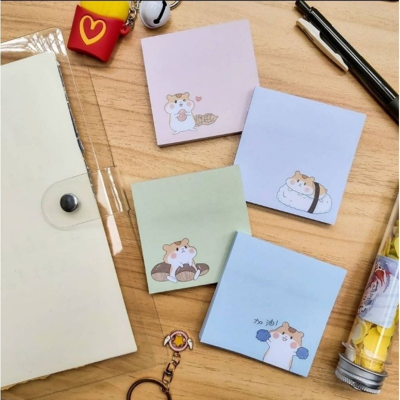 

Memo pad Sticky notes hamster lucu imut warna-warni