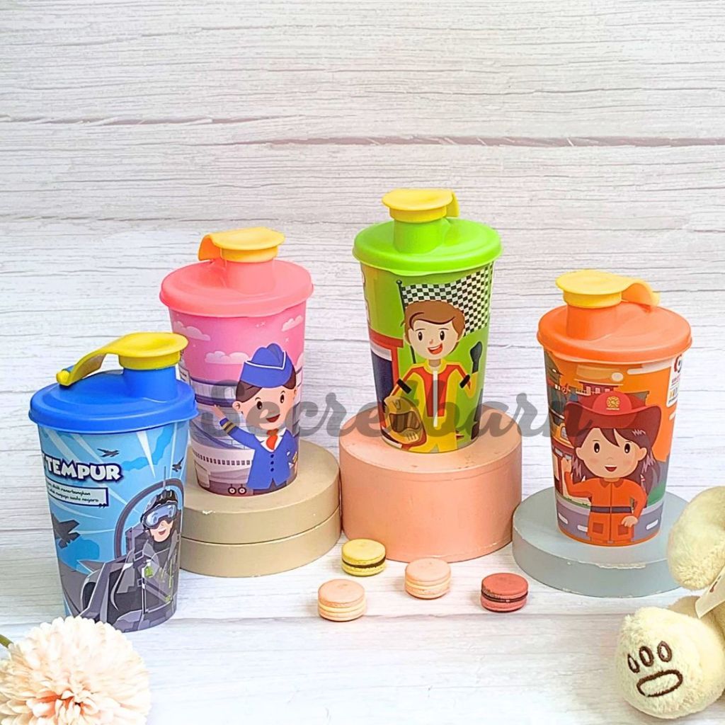 Tumbler FUN | Gelas Plastik plus tutup  | Souvenir Ulang Tahun Anak | Tempat Minum Ultah