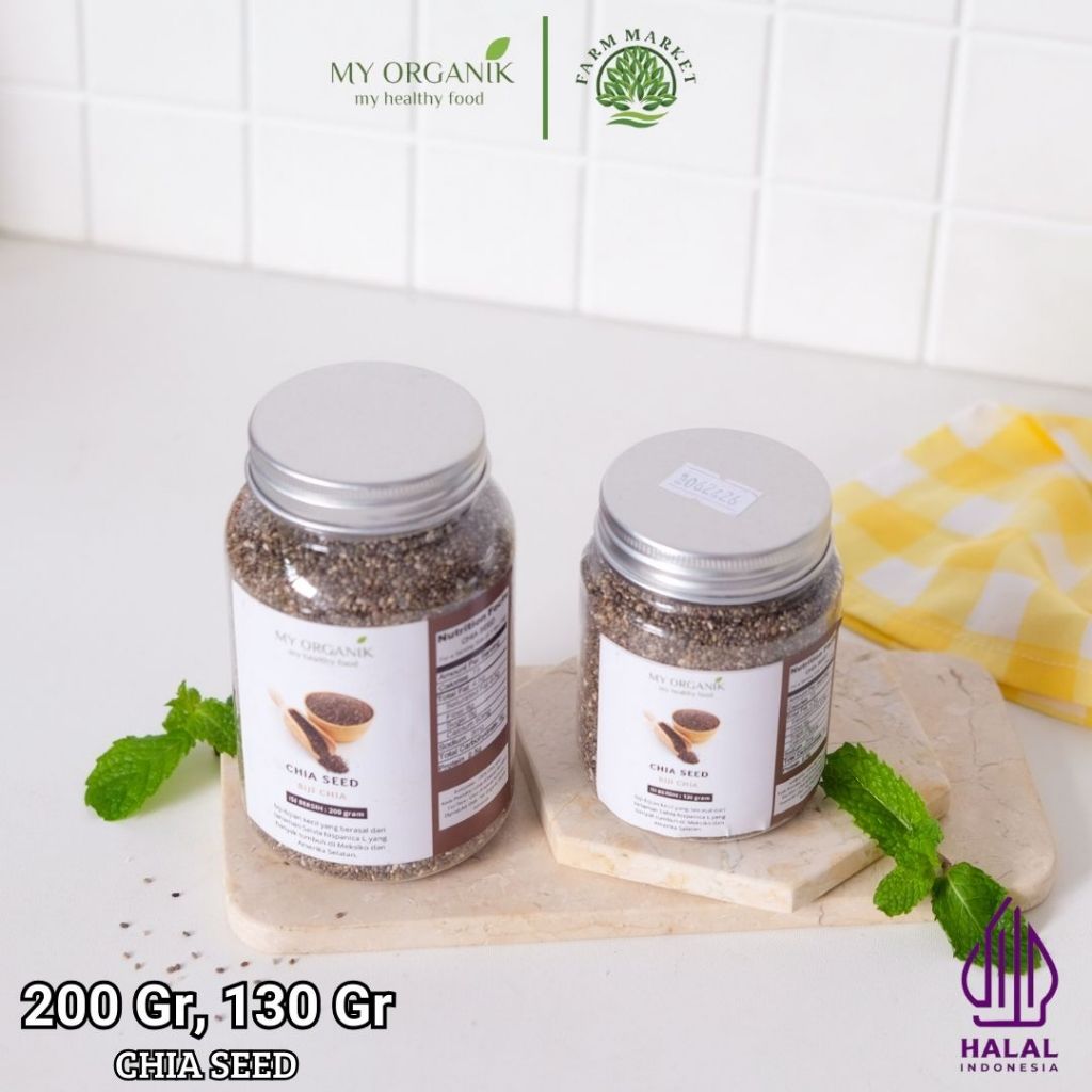 

My Organik Paket Chia Seeds 200gr Hitam Organik Paraguay 130gr Organic Black Chia Seeds