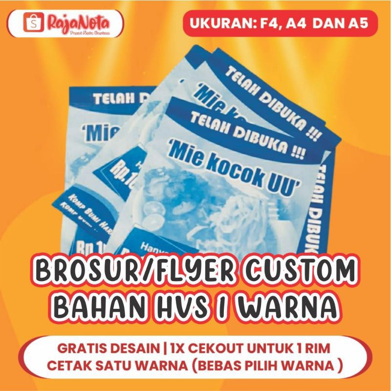 

BROSUR/FLYER BAHAN HVS 1 WARNA