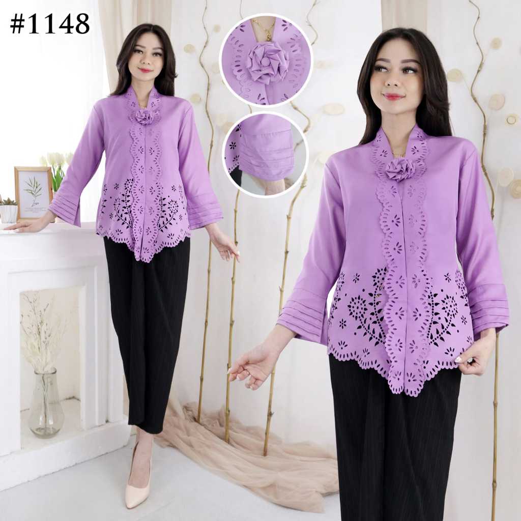 Fayola-Kebaya Encim Modern Katun Laser Ofniser Jumbo