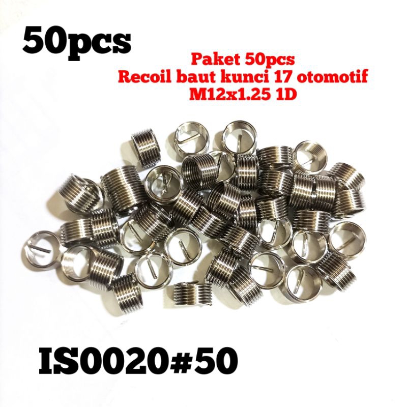 50pcs recoil m12x1.25 1D recoil baut 17 otomotif
