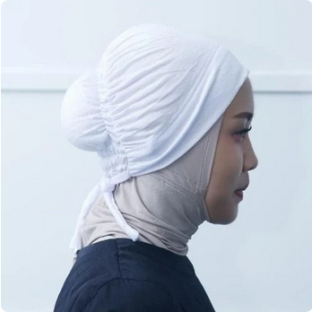 ZOYA Dalaman Ciput Sanggul Smoke Tali Aksesories Hijab ORI 100% [ Warna : Putih ]