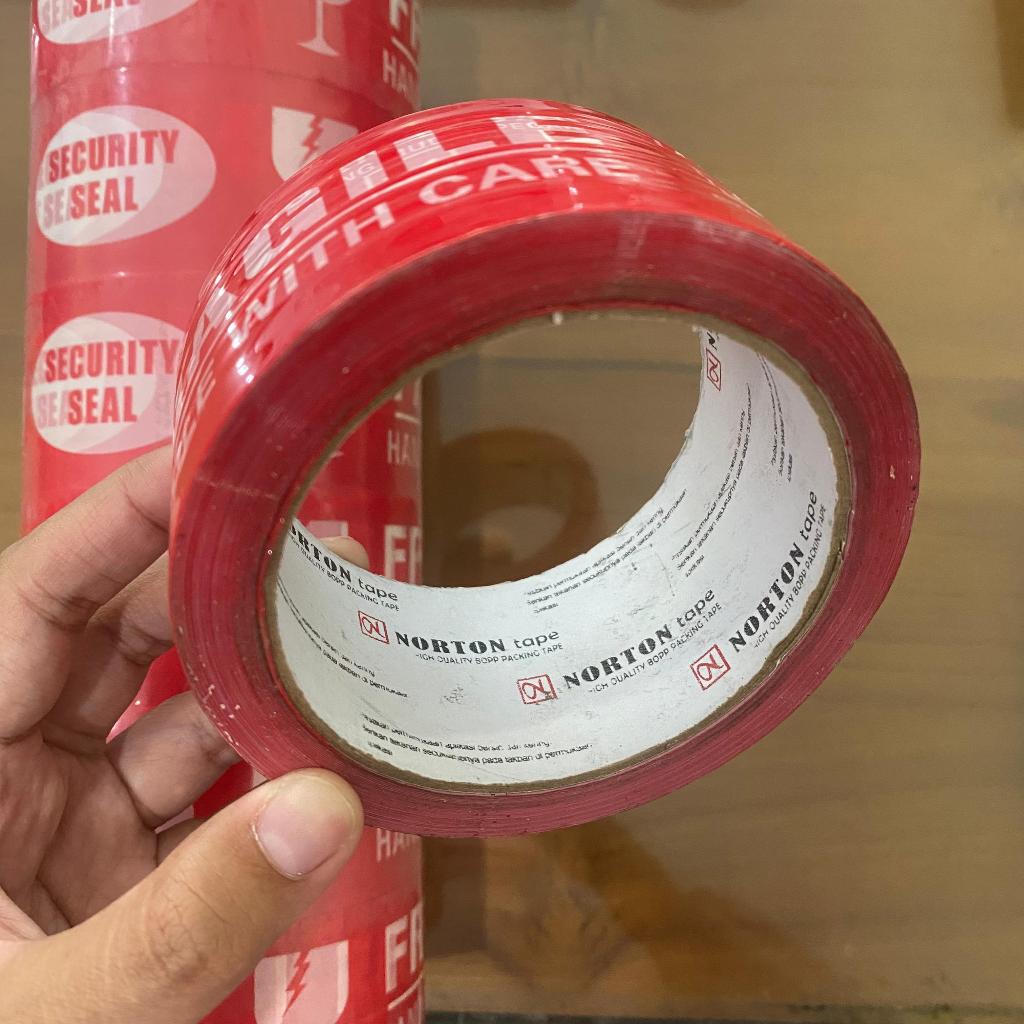 

NORTON OPP 2” FRAGILE RED / Lakban norton fragile merah 2” / 48mm x 50yd (1pcs)
