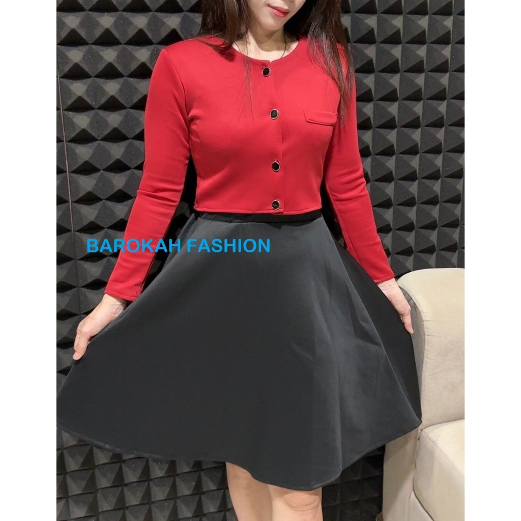 CROP TOP BLAZER SCUBA / CROP TOP BLAZER WANITA HIJAU BOTOL / CROP TOP KOREAN