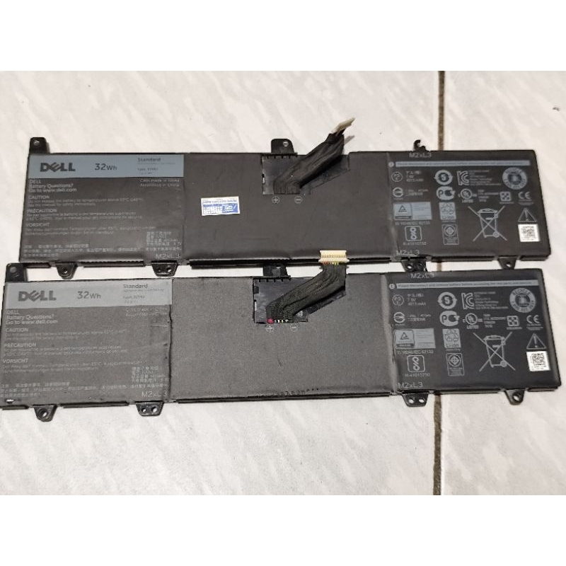 Baterai Laptop bekas baterai polimer isi 2 cell di dalam nya