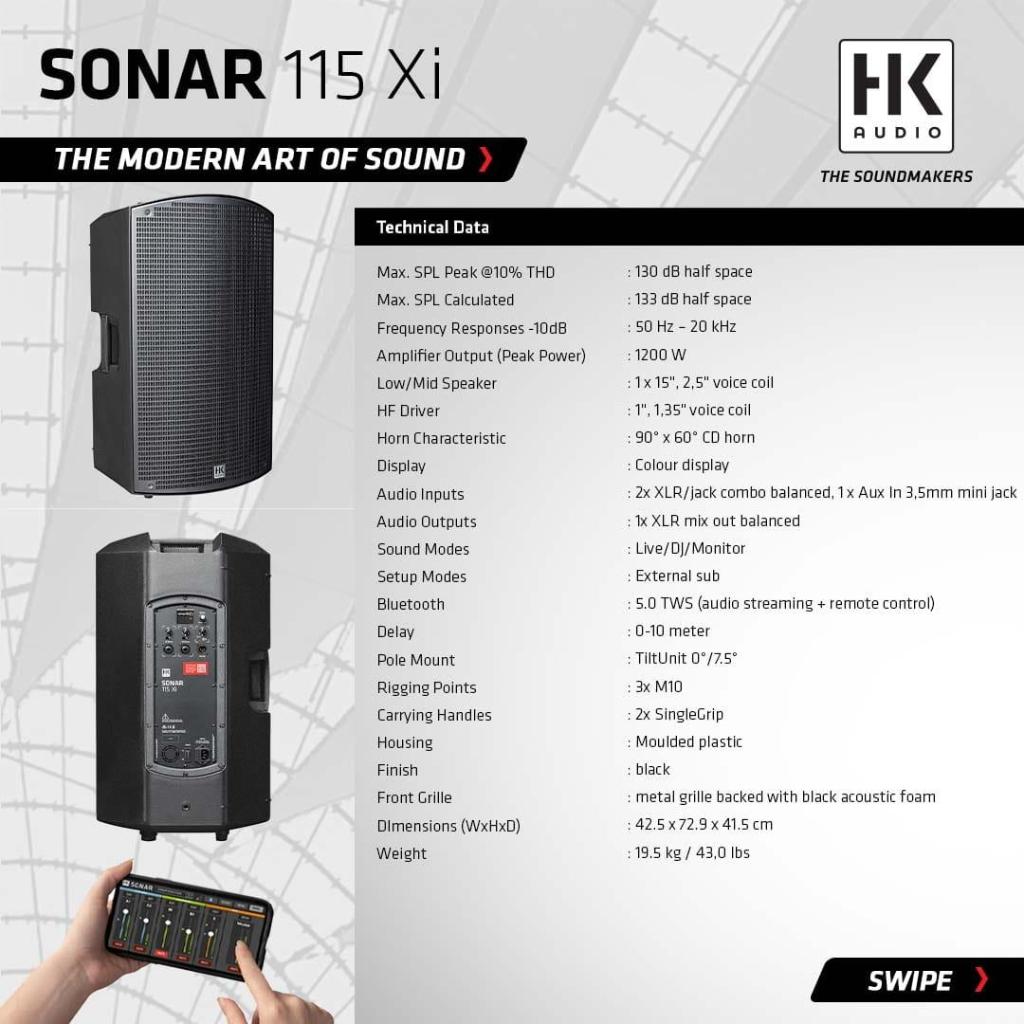 Speaker Aktif HK Audio Sonar 115 XI
