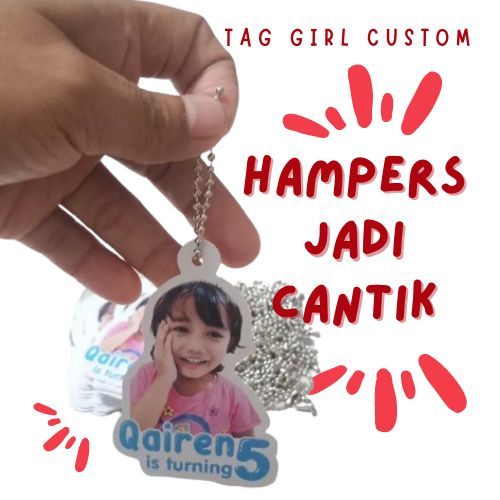 

(20pcs) Tag HIJAB Tag Hampers Ulang Tahun Anak Gantungan Custom Cutting DIE cut