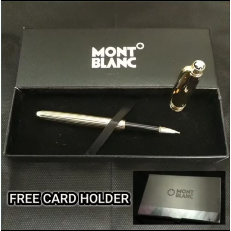 

Bulpoint Mewah Mont Blanc Roller Ball Polish Gold Free Card Holder Gratis Grafir Nama/Logo + Box Exclusive Mont Blanc