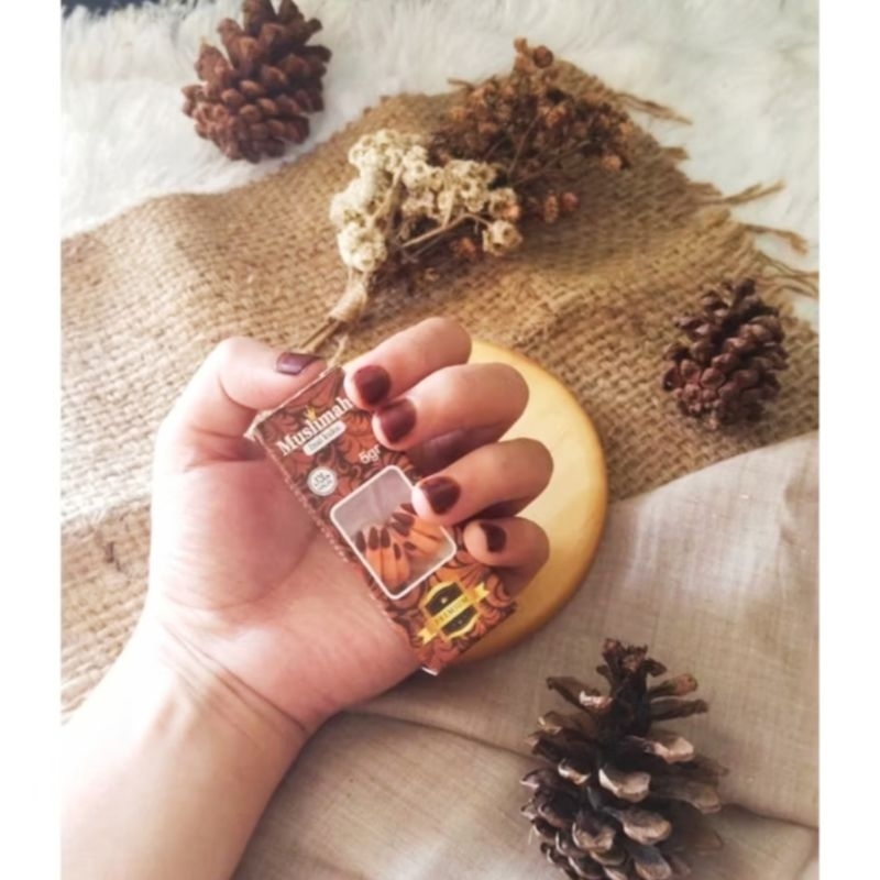 Inai Kuku Fatimah - Kutek Henna Muslimah Warna Brown