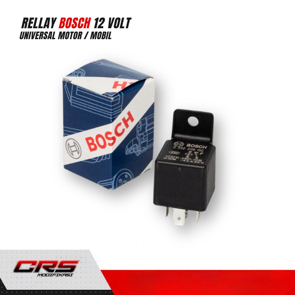 TERMURAH RELAY BOSCH 12V 30A KAKI 4 - RELAY KLAKSON & LAMPU RELAY BOSCH 12V 30A KAKI 4 + SOCKET RELA