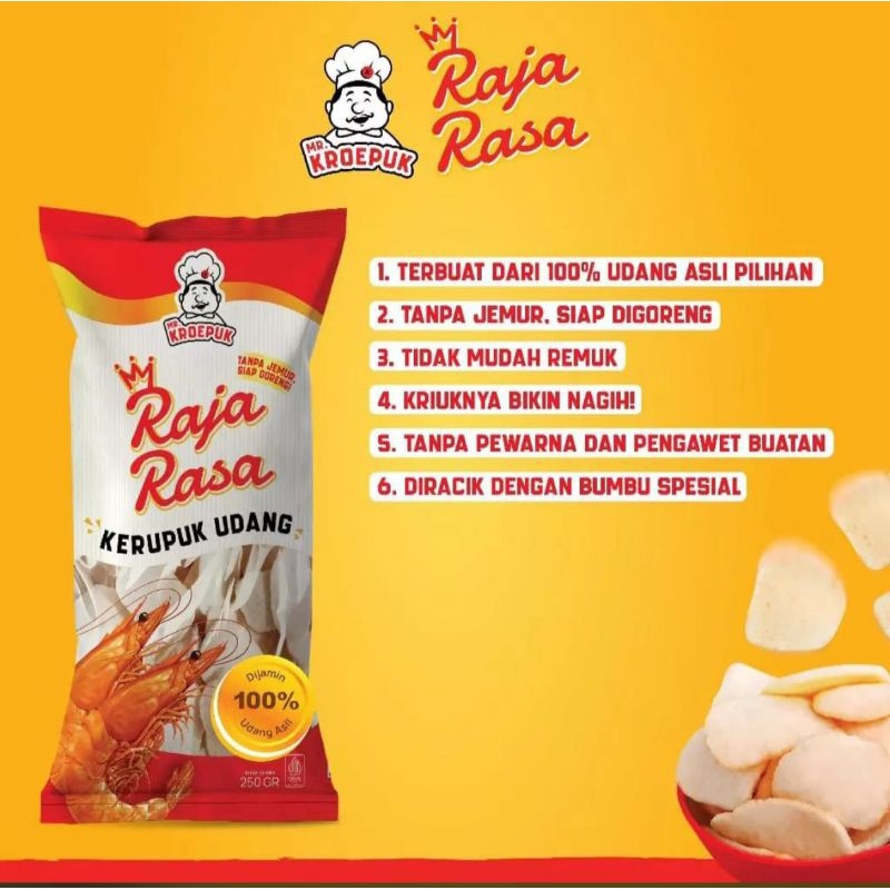 

Kerupuk Udang Raja Rasa 250gr 100% Udang Asli