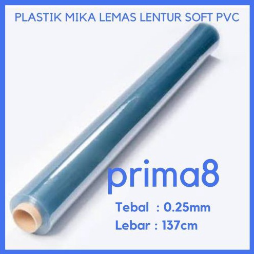 DISCOUNT Mika Lemas Lentur Soft PVC Clear Bening Tebal 25 25mm Lebar 137cm Taplak Meja Bahan Tas Sof