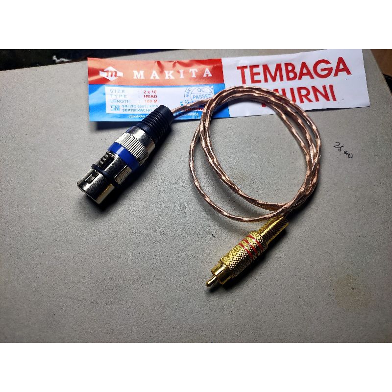 kabel mixer ke power amplifier siap pakai