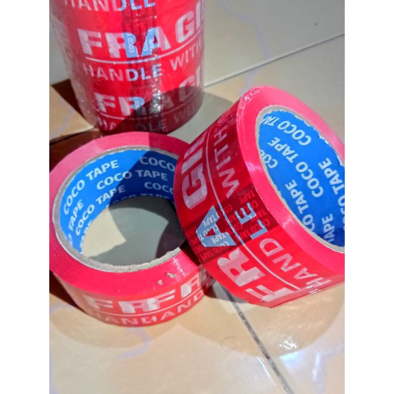 Lakban Fregile Warna Merah