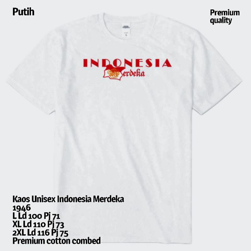 Kaos Unisex Indonesia Merdeka B.1946