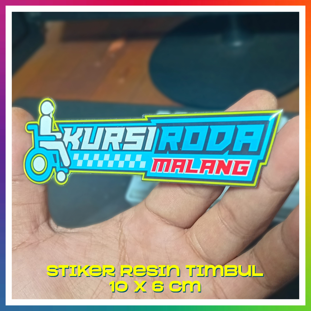 

Stiker Resin Timbul 10x6 cm Custom